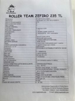 ROLLER TEAM ZEFIRO 235 TL pieno